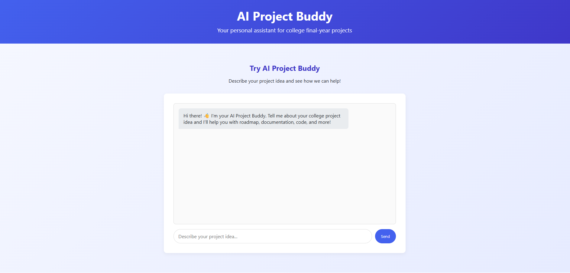 AI Project Buddy Dashboard